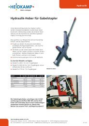 Hydraulik-Heber für Gabelstapler - Heidkamp Hebezeuge