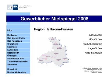 Gewerblicher Mietspiegel 2008 - Wirtschaftsregion Heilbronn ...