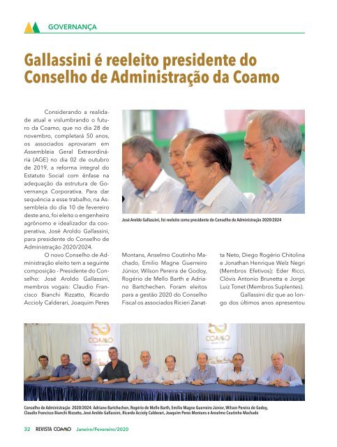 Revista Coamo edição Janeiro/Fevereiro de 2020