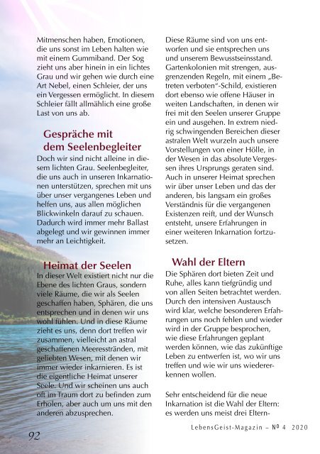 Lebensgeist-Magazin 4 – Frühjahr / Sommer 2020