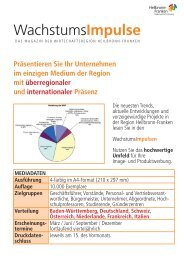 WachstumsImpulse - Wirtschaftsregion Heilbronn - Franken