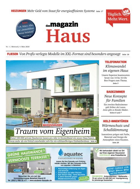 Der MesseGuide zur immobilienmesse bielefeld 2020 im Magazin "Haus" der NW