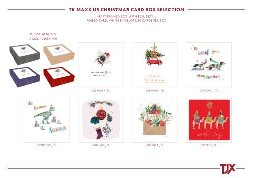 TKMAXX US Christmas Card Box Selection