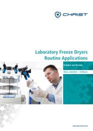 Laboratory Freeze Dryers Routine Applications