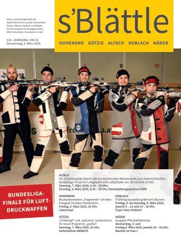 s'Blättle Nr. 10 - Do, 5. März 2020