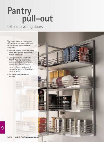 Pantry pull-out behind pivoting doors Assembly - Hettich