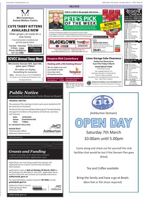 Ashburton Courier: March 05, 2020