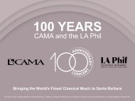 Public Talk—100 Years: CAMA and the LA Phil—Hattie Beresford—March 6, 2020—The New Vic, Santa Barbara—5:15PM