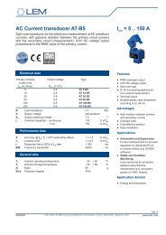 IPN = 5 .. 150 A AC Current transducer AT-B5 - LEM