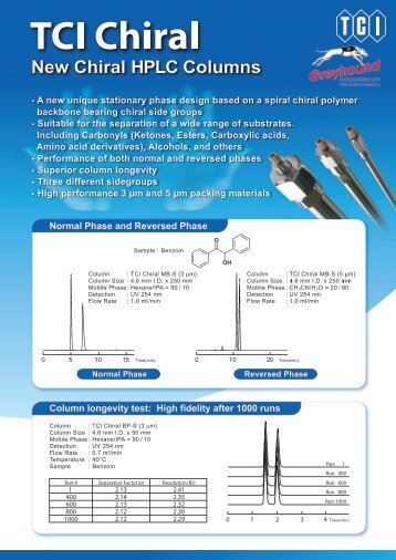 Tokyo chemical Industries (TCI) Chiral Columns 