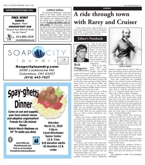 Southeast Messenger - March 8th, 2020