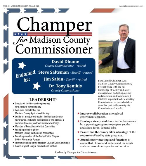 Madison Messenger - March 8, 2020