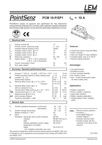 PCM 10-P/SP1 - LEM