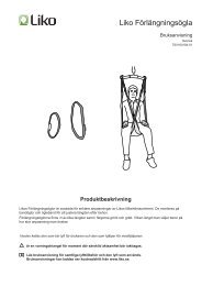 Bruksanvisning Liko Förlängningsögla - www.liko.se