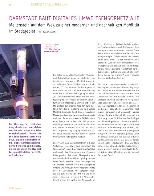 M das Magazin für Wirtschaft und Gesellschaft - Darmstadt No. 01 2020