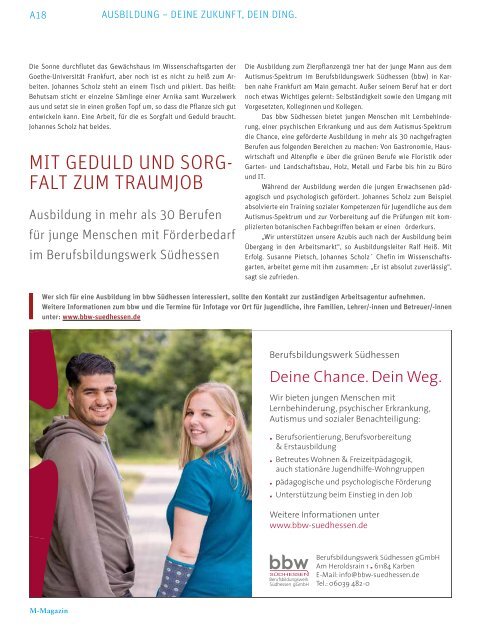 M das Magazin für Wirtschaft und Gesellschaft - Darmstadt No. 01 2020