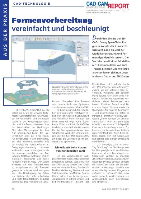 Formenvorbereitung vereinfacht und beschleunigt - Lino GmbH