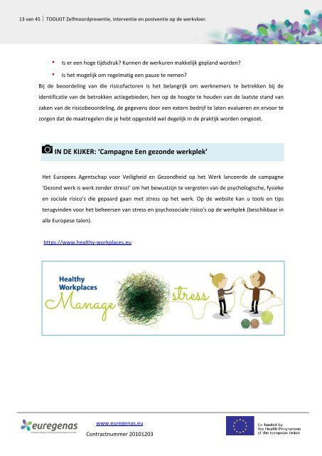 Zelfmoordpreventie, -interventie en -postventie op de werkvloer