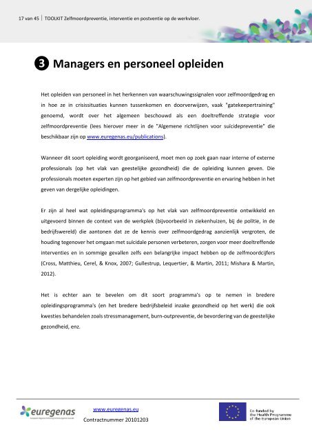 Zelfmoordpreventie, -interventie en -postventie op de werkvloer