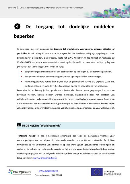 Zelfmoordpreventie, -interventie en -postventie op de werkvloer