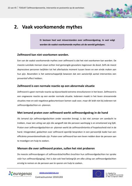 Zelfmoordpreventie, -interventie en -postventie op de werkvloer