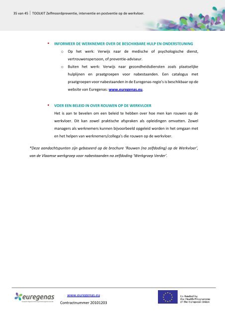 Zelfmoordpreventie, -interventie en -postventie op de werkvloer