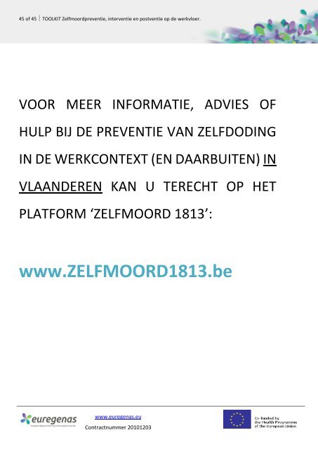 Zelfmoordpreventie, -interventie en -postventie op de werkvloer