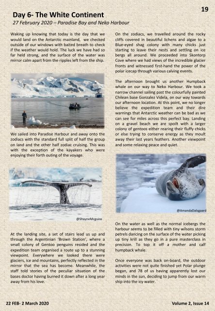 South Shetlands &  The Antarctic Peninsula 22 Feb 2020 - 14