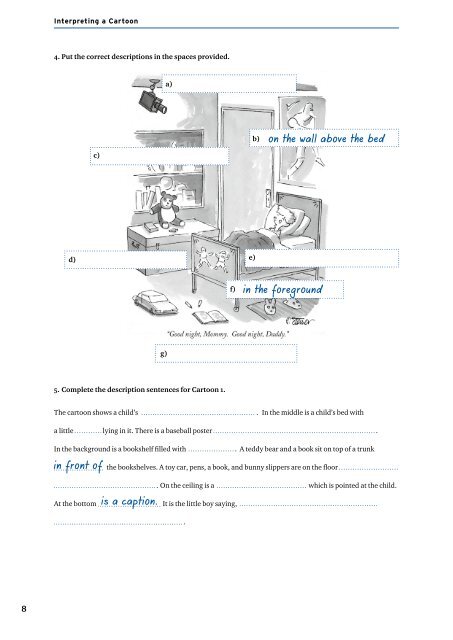 Cartoon & Co. ­– Interpreting Cartoons and Describing Pictures