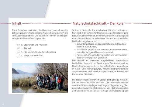 Zertifikatslehrgang Naturschutzfachkraft