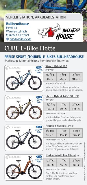 Bikeguide Erlebnisregion Ochsenkopf im Fichtelgebirge 2023/2024