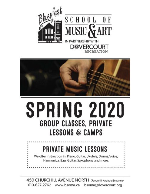 BSOMA Spring 2020 flyer for Music and Arts