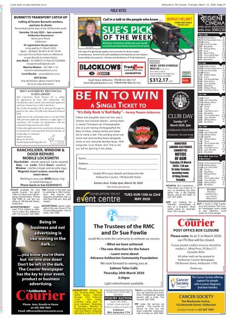 Ashburton Courier: March 12, 2020