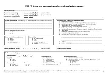 IPEO Instrument voor Psychosociale Opvang en evaluatie