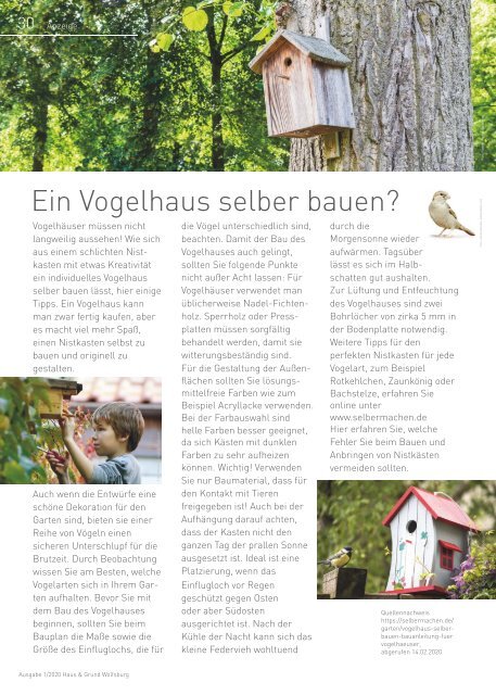 Haus & Grund Wolfsburg und Umgebung e.V. Ausgabe 01/2020 Februar