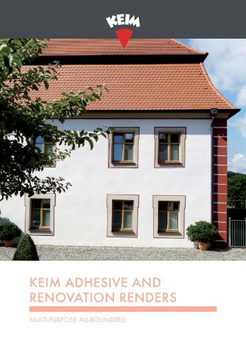 KEIM Adhesive and renovation renders
