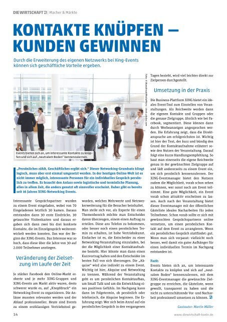 Die Wirtschaft Köln Ausgabe 01 / 2020