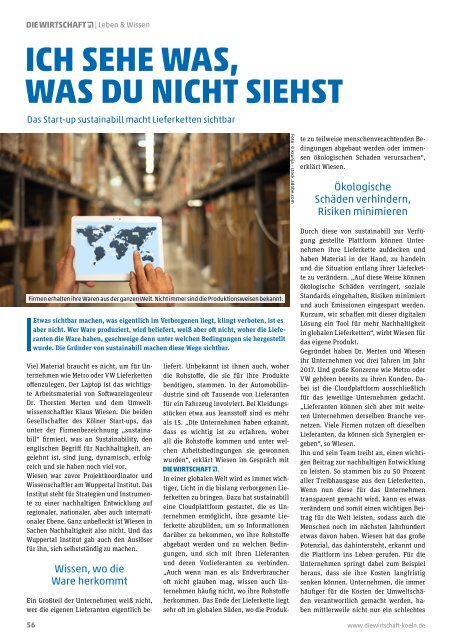 Die Wirtschaft Köln Ausgabe 01 / 2020