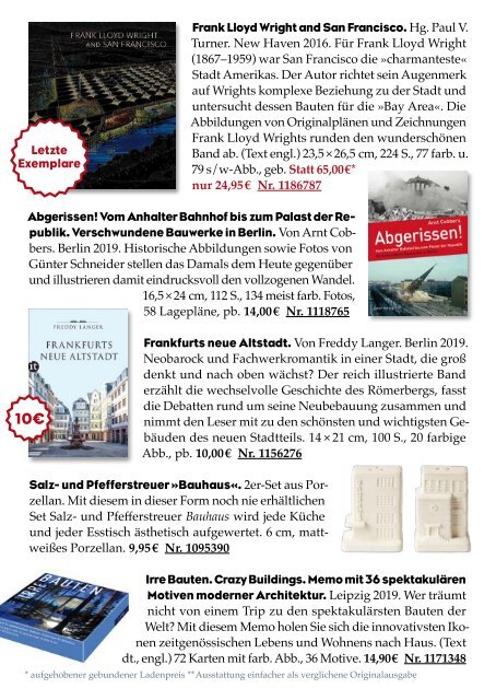 Frölich & Kaufmann 7. Versandkatalog 2020