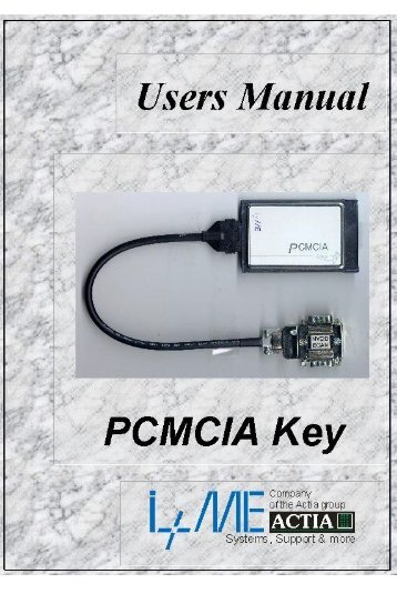 PCMCIA Key - I+ME ACTIA GmbH
