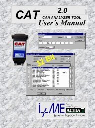 User´s Manual - I+ME ACTIA GmbH