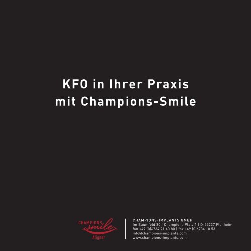 KFO in Ihrer Praxis mit Champions-Smile Alignern