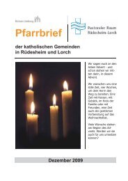 Dezember 2009 - Pastoraler Raum Rüdesheim-Lorch