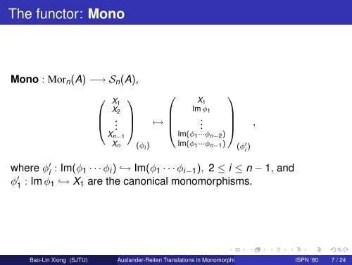 Auslander-Reiten Translations in Monomorphism Categories