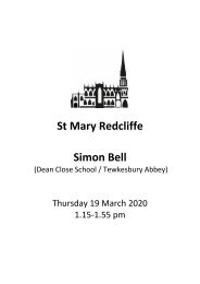 Lunchtime at Redcliffe - Free Organ Recital featuring Simon Bell