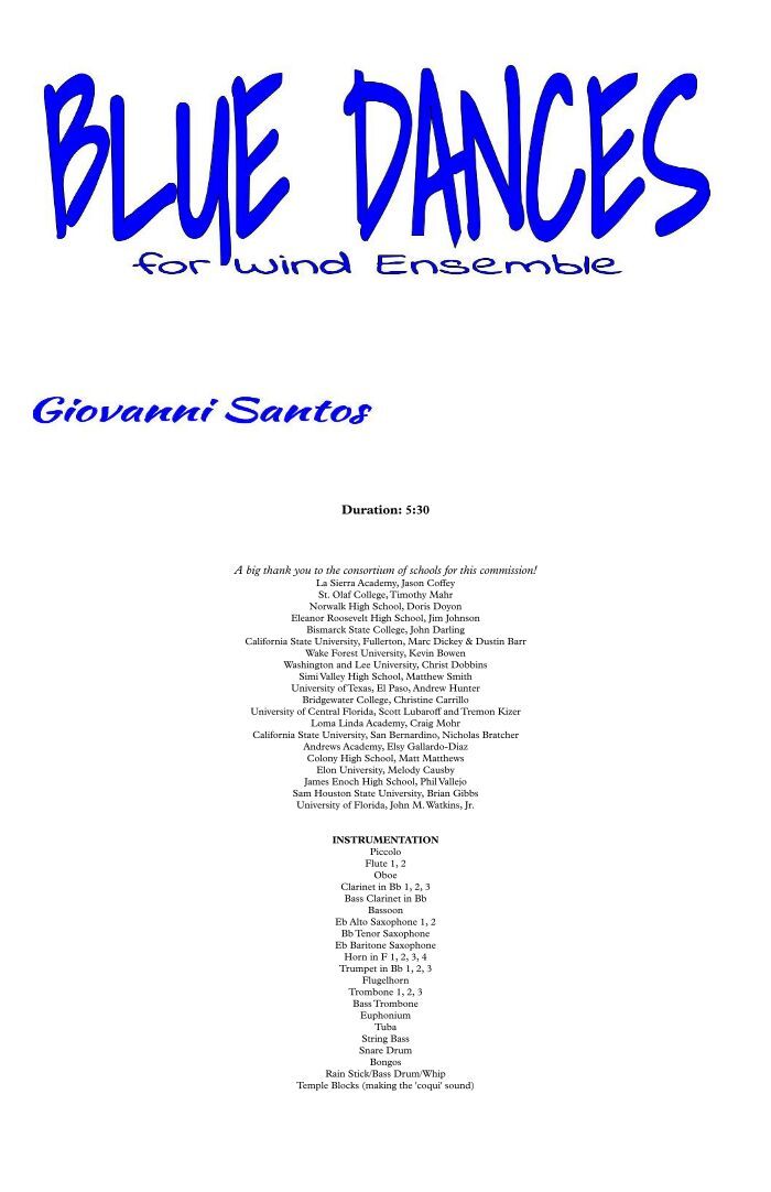 Blue Dances | Murphy Music Press, LLC