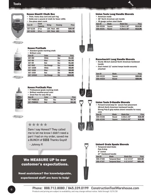 2020 Construction Tool Warehouse Catalog