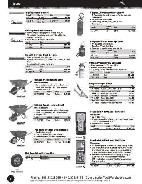2020 Construction Tool Warehouse Catalog