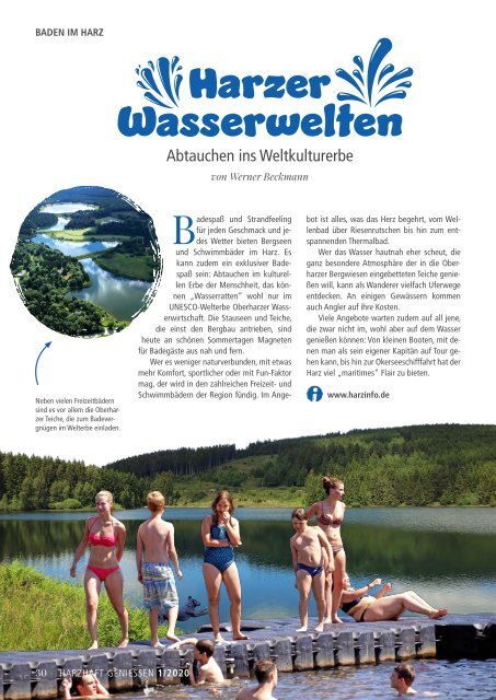 Kulinarikmagazin harzhaft GENIESSEN Frühling/Sommer 2020