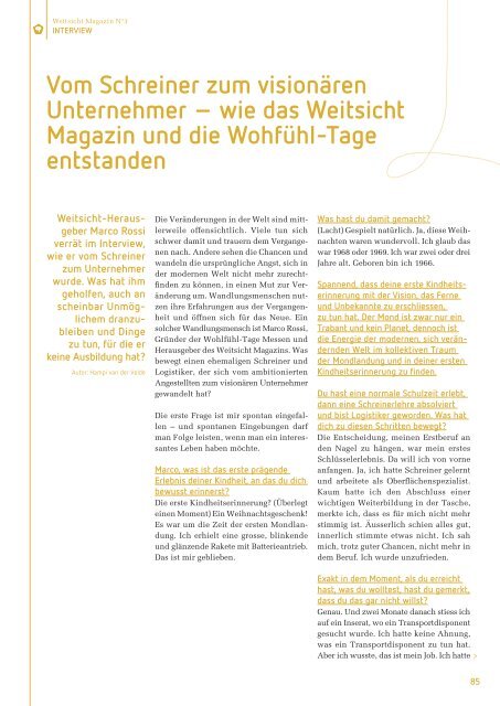 Magazin Weitsicht No. 3 / Frühling 2020